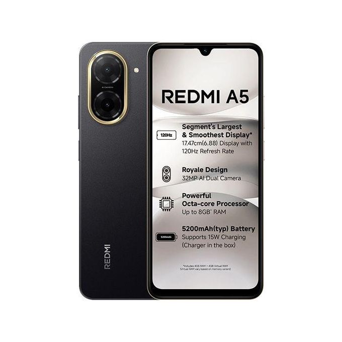 XIAOMI Redmi A5  4GB + 128GB DUAL SIM(2YRs WRTY)