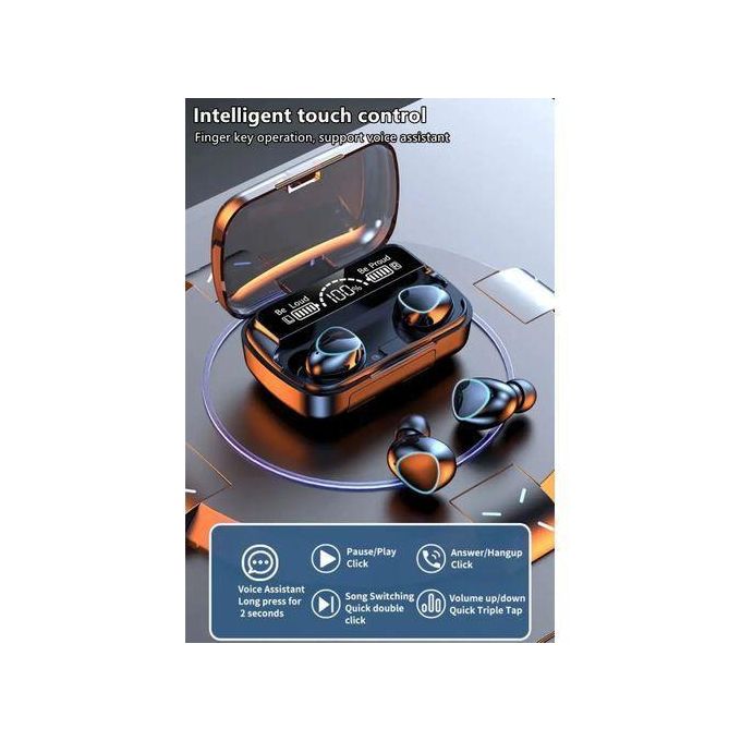 M10 LED Display Bluetooth Headsets 9D Stereo Wireless