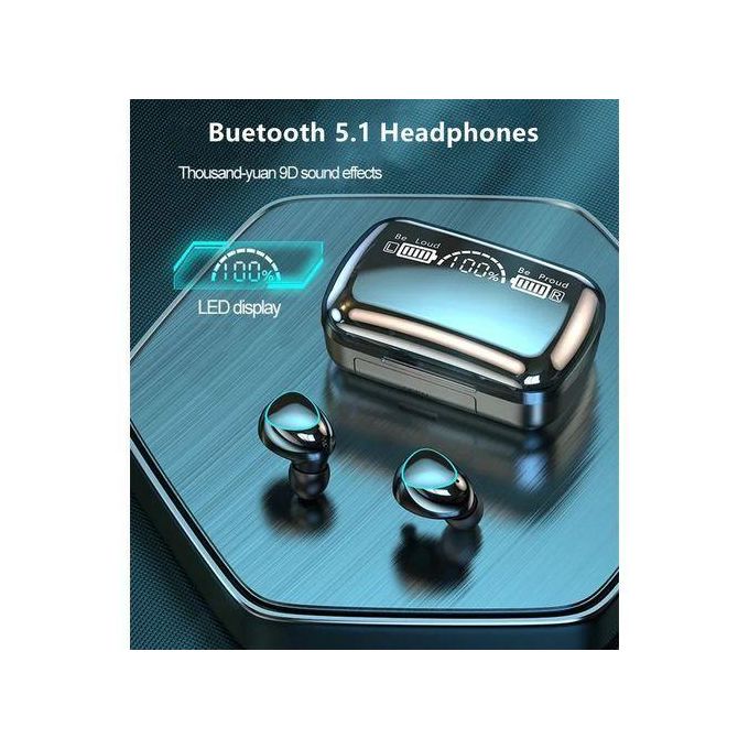 M10 LED Display Bluetooth Headsets 9D Stereo Wireless